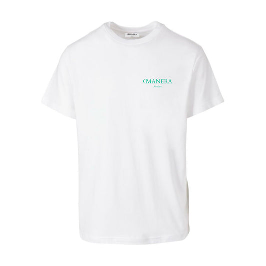 Premium Basic Shirt White/Green 190 g/m²