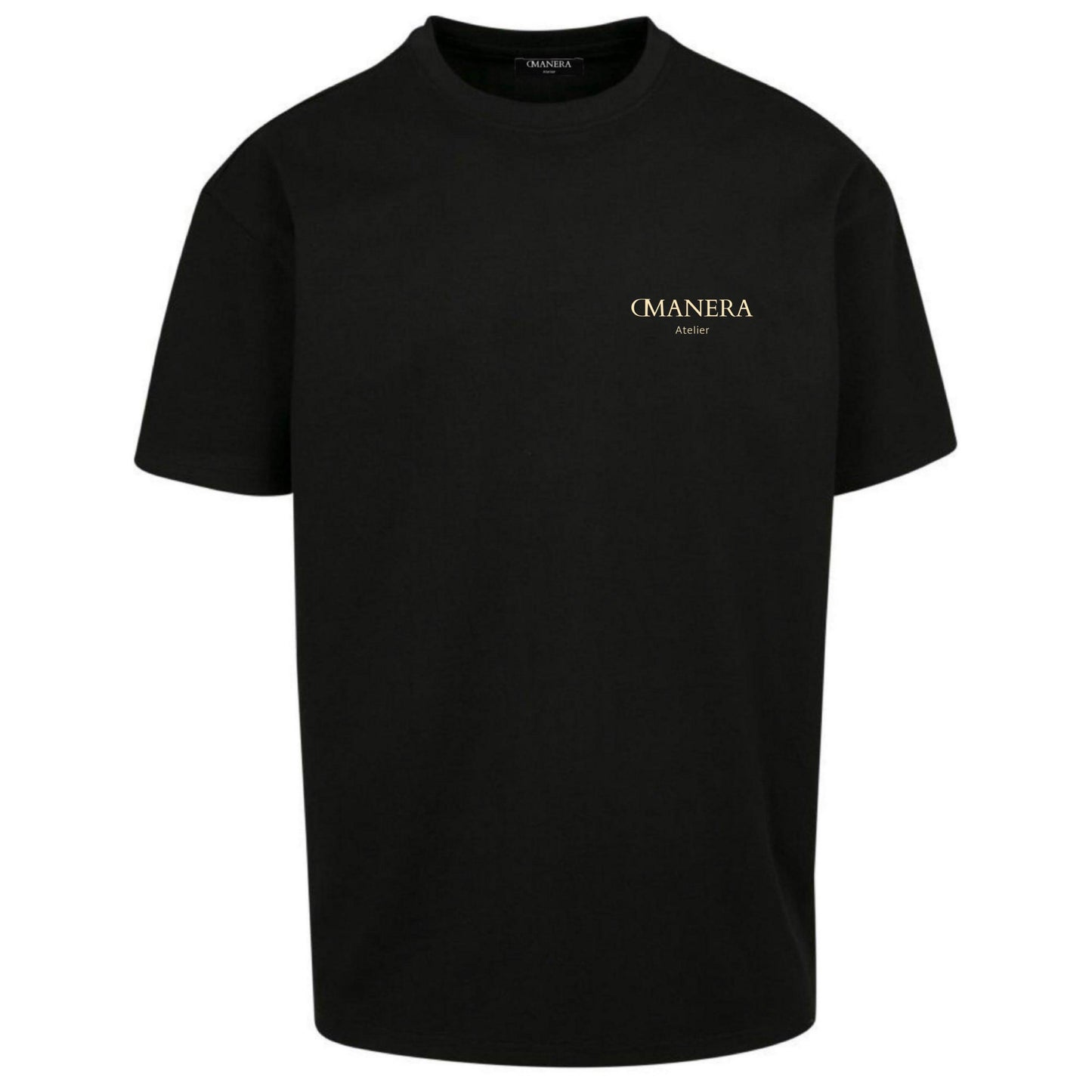 Oversize Shirt Black/Sand 240 g/m² - DMANERA Atelier