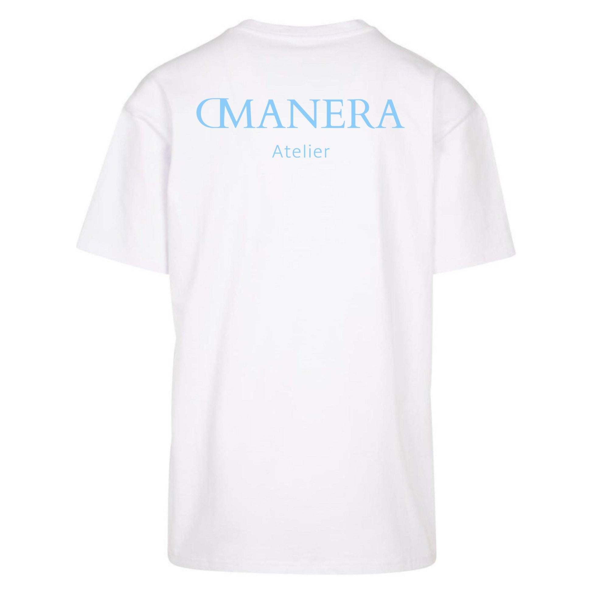 Oversize Shirt White/Lightblue 240 g/m² - DMANERA Atelier