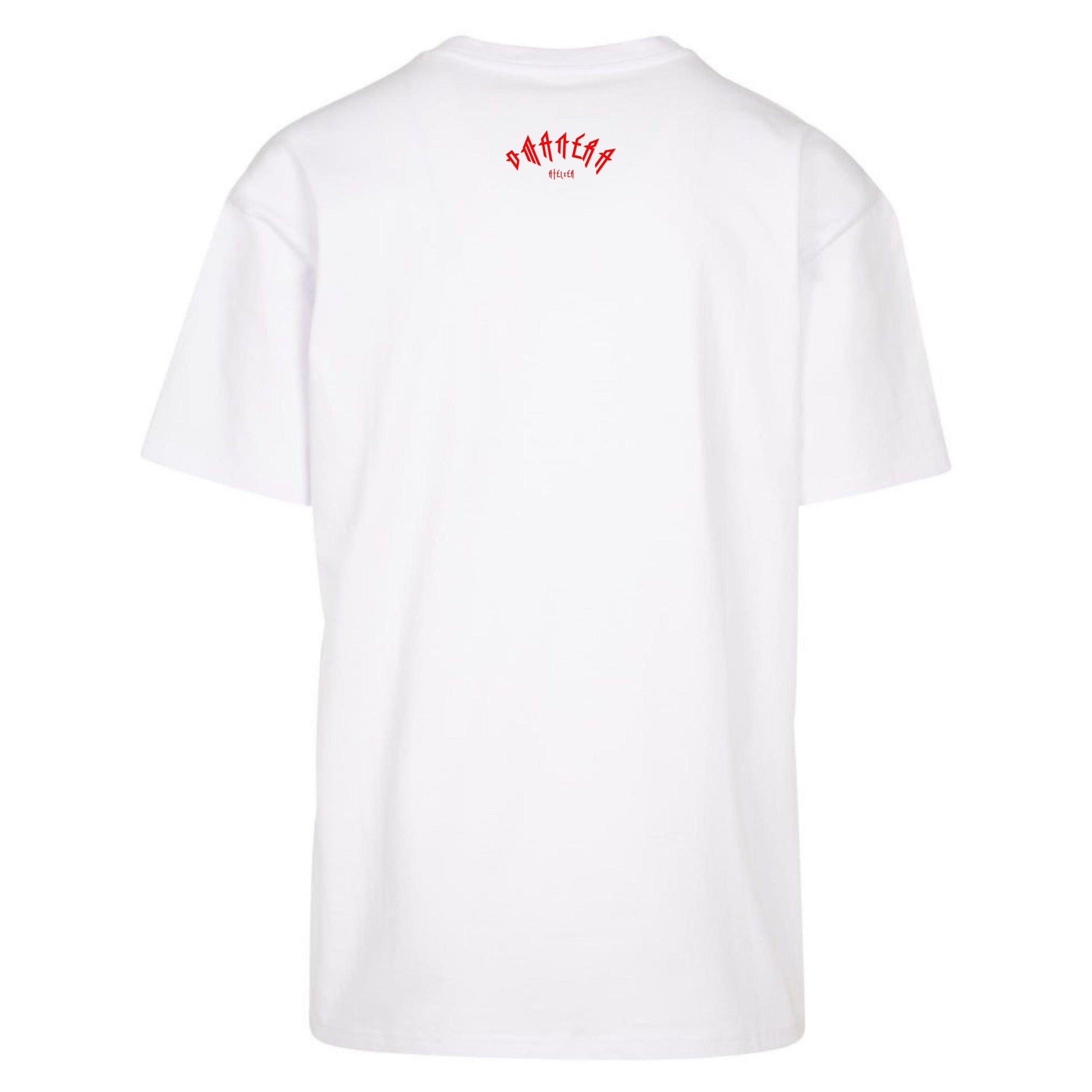 Oversize Shirt White/Red 240 g/m² - DMANERA Atelier