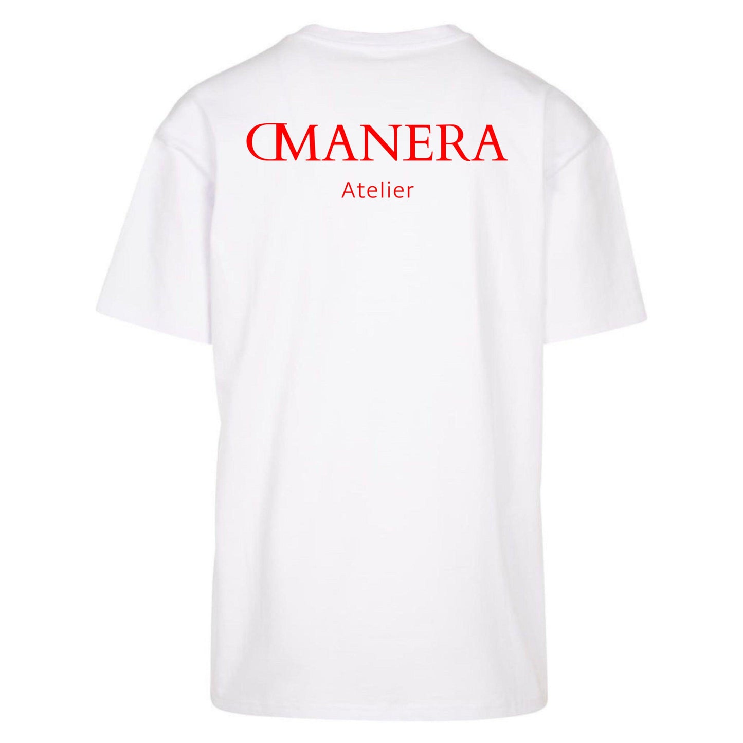 Oversize Shirt White/Red 240 g/m² - DMANERA Atelier