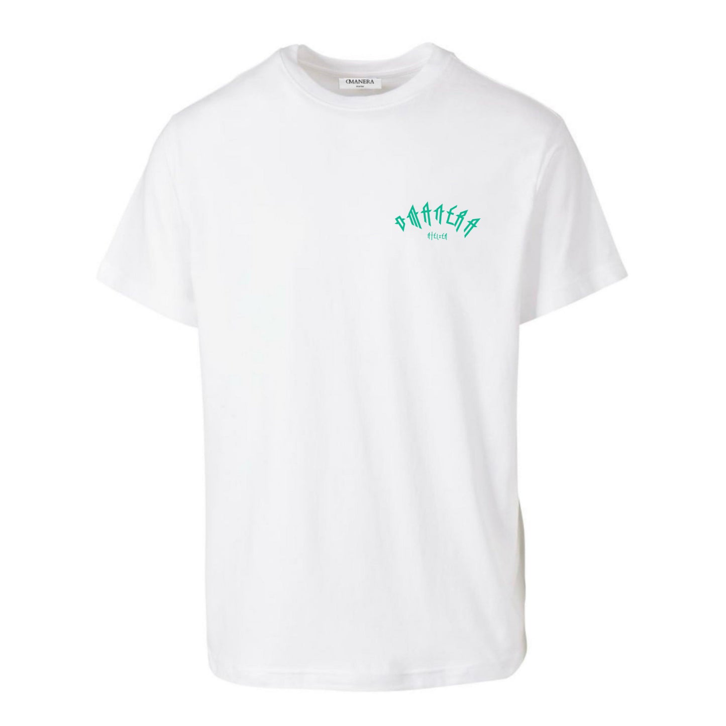 Premium Basic Shirt White/Green 190 g/m²